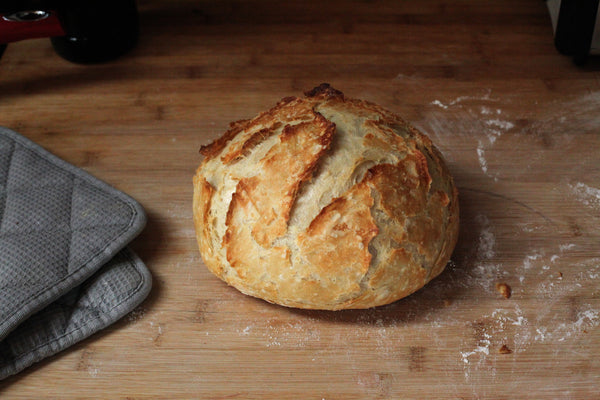 Beautiful Crusty No Knead Bread – RedCamper Picnic Supply