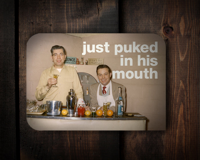 USHWY89 Card - Puke Mouth - here's to holding your liquor- a birthday card